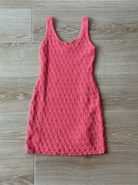 Steve Madden Coral Textured Knit Dress